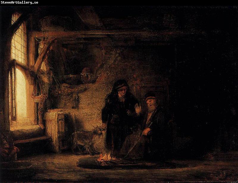 REMBRANDT Harmenszoon van Rijn Tobit's Wife with the Goat